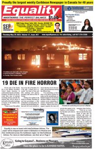 Equality Newspaper Canada - May 24, 2023 - 19 Die in Fire Horror