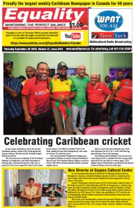Equality newspaper Canada - September 28, 2023, Celebrating Caribbean cricket