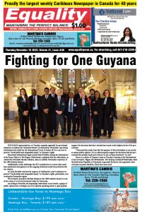 Equality Newspaper Canada - November 16, 2023 - Fighting for One Guyana