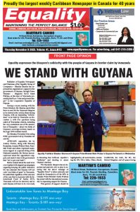 Equality Newspaper Canada - We Stand with Guyana
