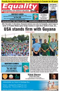 Equality Newspaper - December 7, 2023 - USA stands firm with Guyana