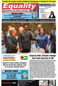 Equality Newspaper Canada - February 15, 2024 - Guyana links climate change
