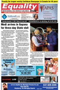 Equality Newspaper Canada -November 21, 2024 - Modi arrives in Guyana