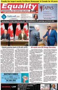 Equality Newspaper Canada - March 13, 2025 - Canada punches back at US with tariffs