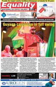 Equality Newspaper Canada - August 14, 2025 - Guyana campaign in full swing
