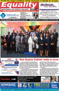 Equality Newspaper Canada - September 18, 2025 - New Guyana Cabinet ready to serve