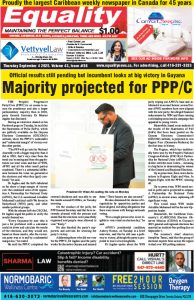 Equality Newspaper Canada - September 4, 2025 - Majority projected for PPP/C