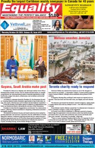 Equality Newspaper Canada - October 30, 2025 - Guyana, Saudi Arabia make pact