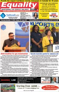 Equality Newspaper Canada - November 13, 2025 - 2030 deadline for gas monetisation