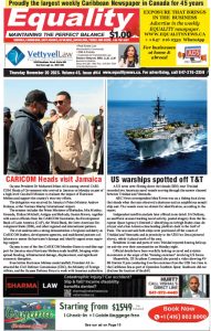 Equality Newspaper Canada - November 20, 2025 - Caricom Heads visit Jamaica