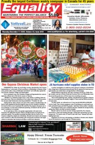 Equality Newspaper Canada - December 11, 2025 - One Guyana Christmas market opens