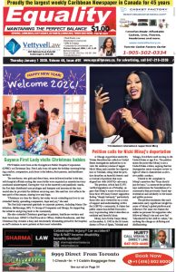 Equality Newspaper Canada - January 1, 2026 - Guyana First Lady - Happy New Year!