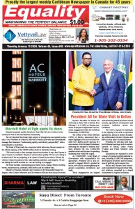 Equality Newspaper Canada - January 15, 2026 - President Ali