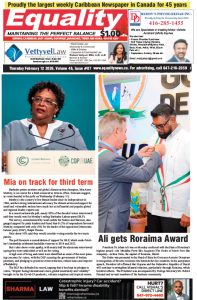 Equality Newspaper Canada - February 12, 2026 - Mia on track for third term