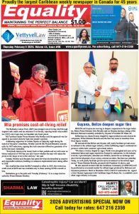 Equality Newspaper Canada - February 5, 2025 - Mia promises cost-of-living relief