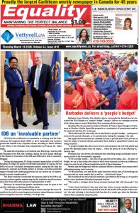 Equality Newspaper Canada - March 19, 2026 - IDB an 'invaluable partner'