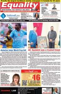 Equality Newspaper Canada - April 2, 2026 - Jamaica loses World Cup bid