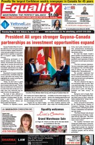 Equality Newspaper Canada - May 14, 2026 - President Ali urges