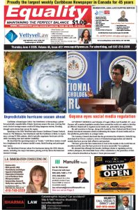 Equality Newspaper Canada - June 4, 2026 - Unpredictable hurricane season ahead