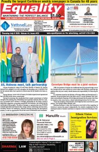 Equality Newspaper Canada - July 9. 2026 - Ali, Holness meet