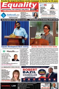 Equality Newspaper Canada - September 17, 2026 - Guyana Development Bank coming