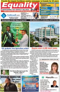 Equality Newspaper Canada - October 15, 2026 - 102 graduate from Agriculture school